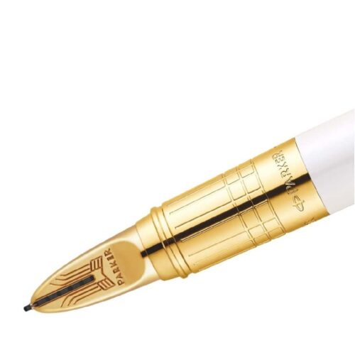 Load image into Gallery viewer, Parker Ingenuity Small Pearl &amp; Metal Gold Trim 5th Technology Pen

