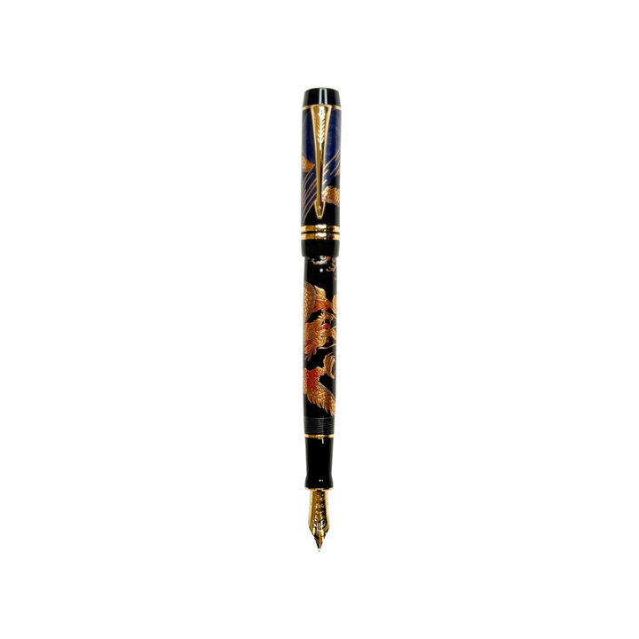 Parker Duofold Golden Dragon Makie Fountain Pen in Medium Nib (FPD 2024) — Parker fountain pen — precision nib writing instrument, at Cityluxe Singapore stationery store