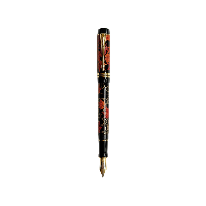 Parker Duofold Makie "The Maple Tree" Fountain Pen in Medium Nib (FPD 2024) — Parker fountain pen — precision nib writing instrument, at Cityluxe Singapore stationery store