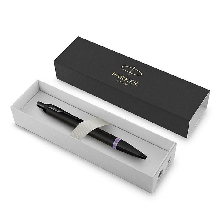 Parker IM PROFESSIONAL Vibrant Ring Ballpoint Pen Amethyst Purple — Parker ballpoint pen — reliable smooth-writing everyday pen, at Cityluxe Singapore
