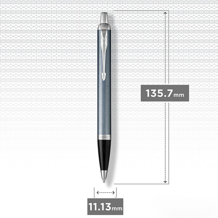 Parker IM Blue Grey CT Ballpoint Pen — Parker ballpoint pen — reliable smooth-writing everyday pen, at Cityluxe Singapore