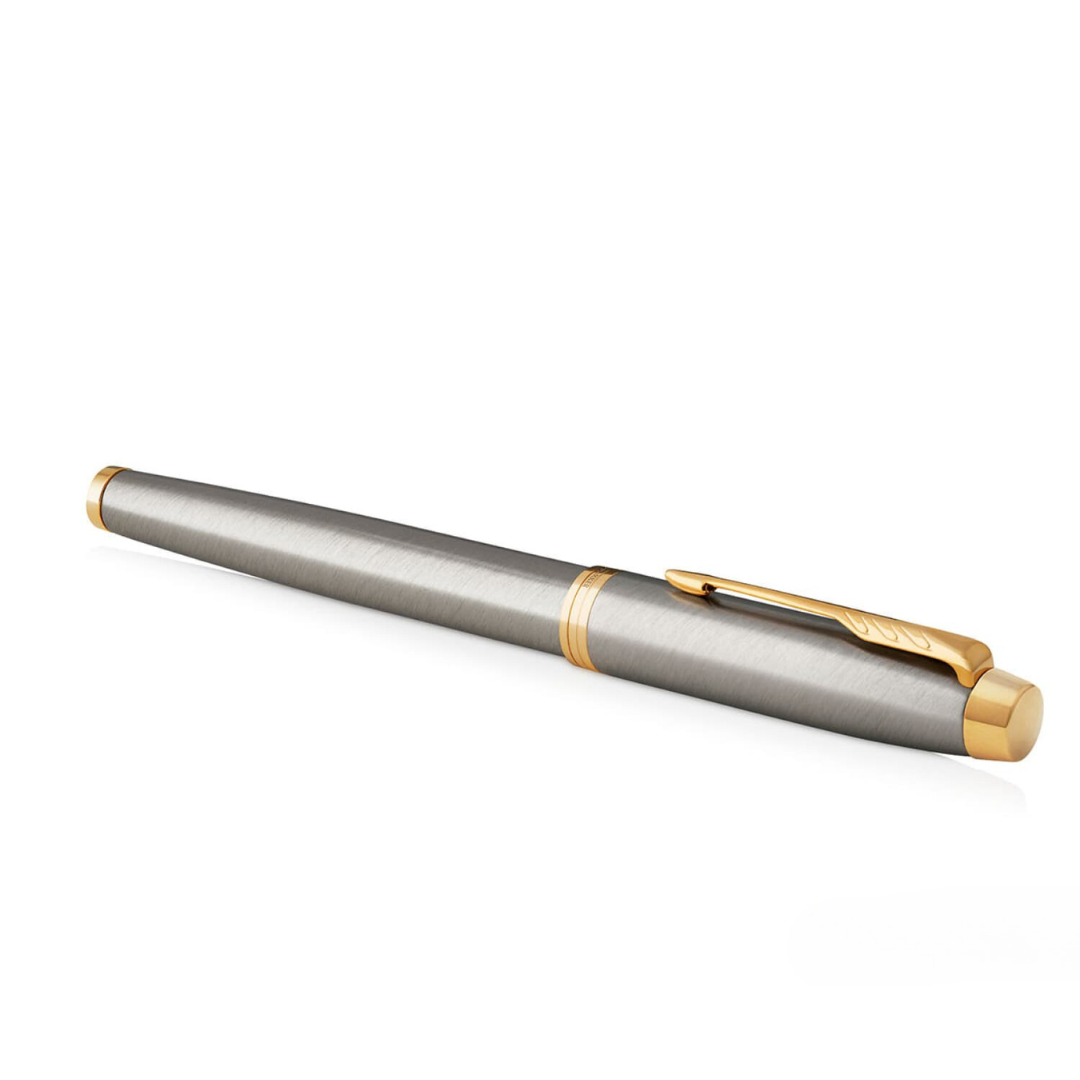Parker IM Brushed Metal GT Rollerball Pen — Parker rollerball pen — fluid gel ink writing instrument, at Cityluxe Singapore
