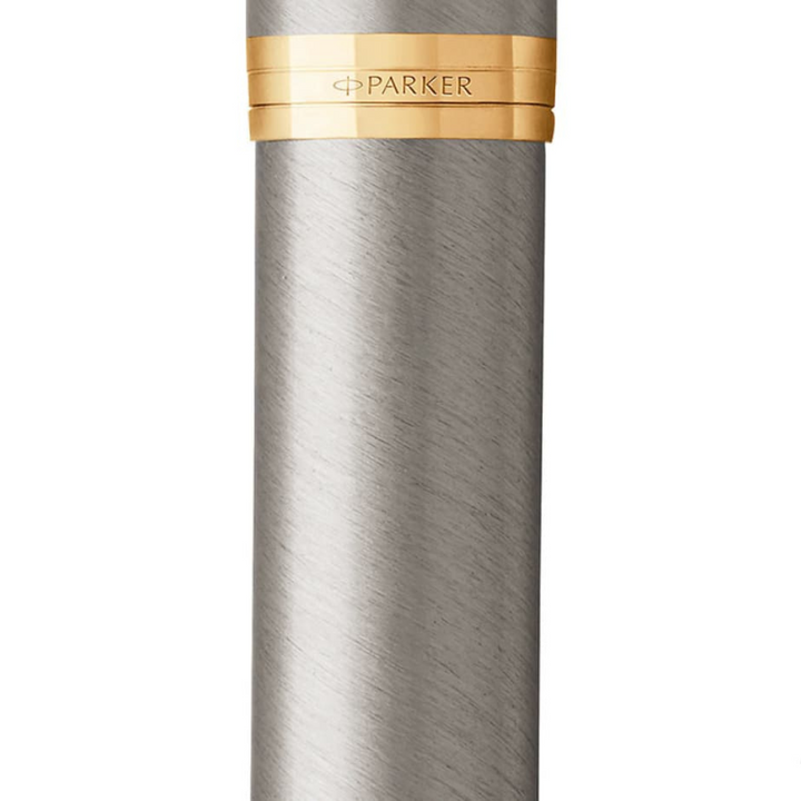 Parker IM Brushed Metal GT Rollerball Pen — Parker rollerball pen — fluid gel ink writing instrument, at Cityluxe Singapore