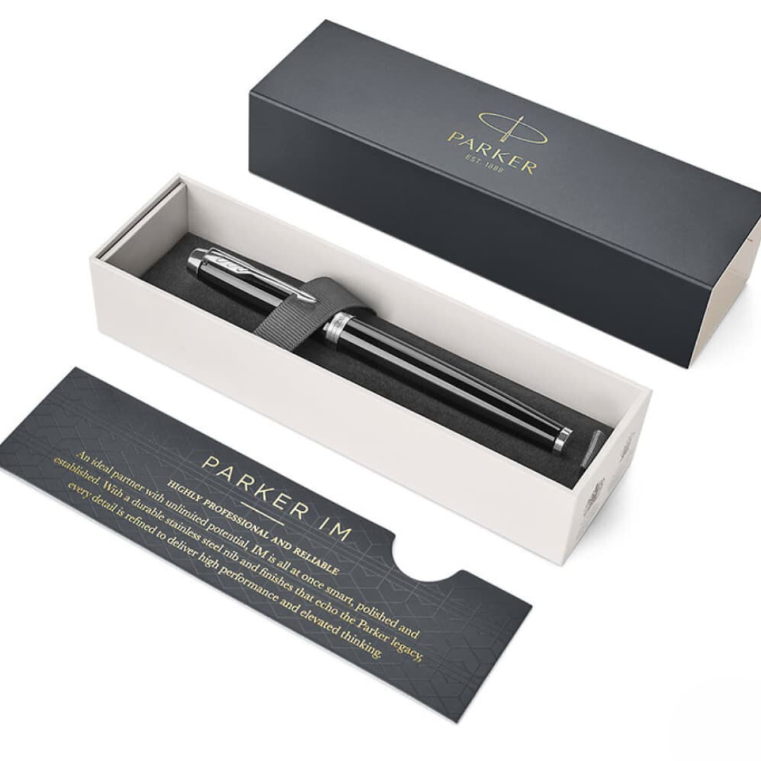 Parker IM Essential Matte Black CT Rollerball Pen — Parker rollerball pen — fluid gel ink writing instrument, at Cityluxe Singapore