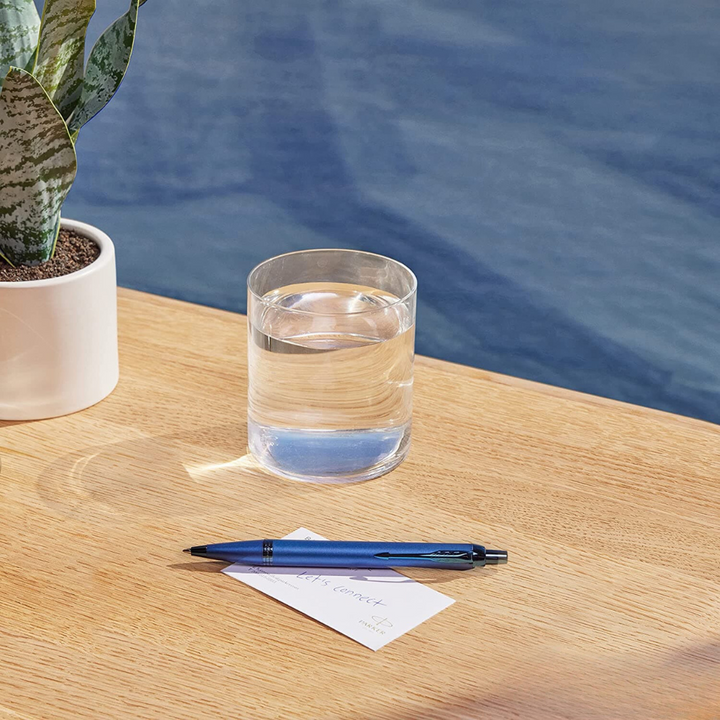 Parker IM PROFESSIONAL Ballpoint Pen Monochrome Blue — Parker ballpoint pen — reliable smooth-writing everyday pen, at Cityluxe Singapore