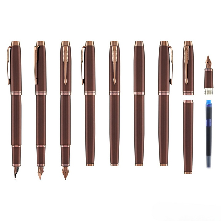 Parker IM PROFESSIONAL Fountain Pen in Monochrome Burgundy — Parker fountain pen — precision nib writing instrument, at Cityluxe Singapore stationery store