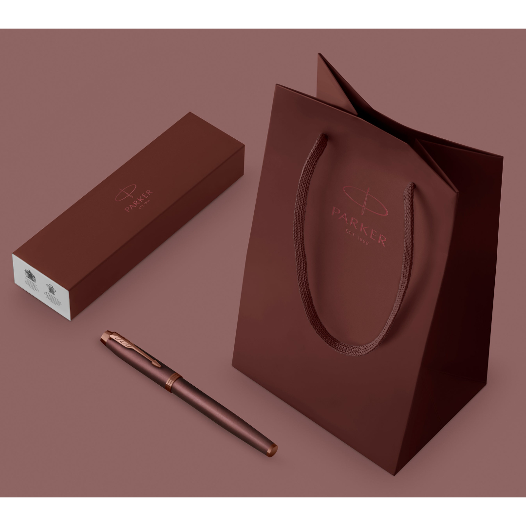 Parker IM PROFESSIONAL Fountain Pen in Monochrome Burgundy — Parker fountain pen — precision nib writing instrument, at Cityluxe Singapore stationery store