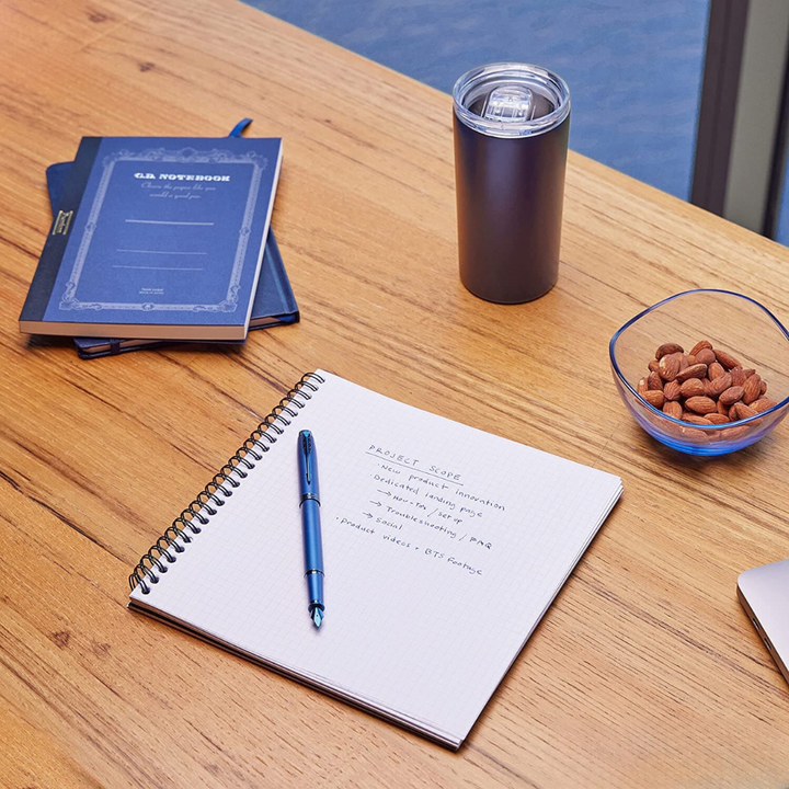 Parker IM PROFESSIONAL Fountain Pen Monochrome Blue — Parker fountain pen — precision nib writing instrument, at Cityluxe Singapore stationery store