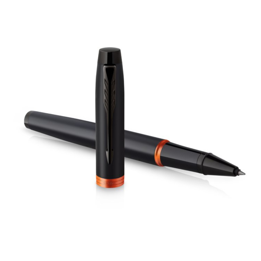 Parker IM PROFESSIONALS Vibrant Ring BT in Rollerball Pen Flame Orange — Parker rollerball pen — fluid gel ink writing instrument, at Cityluxe Singapore