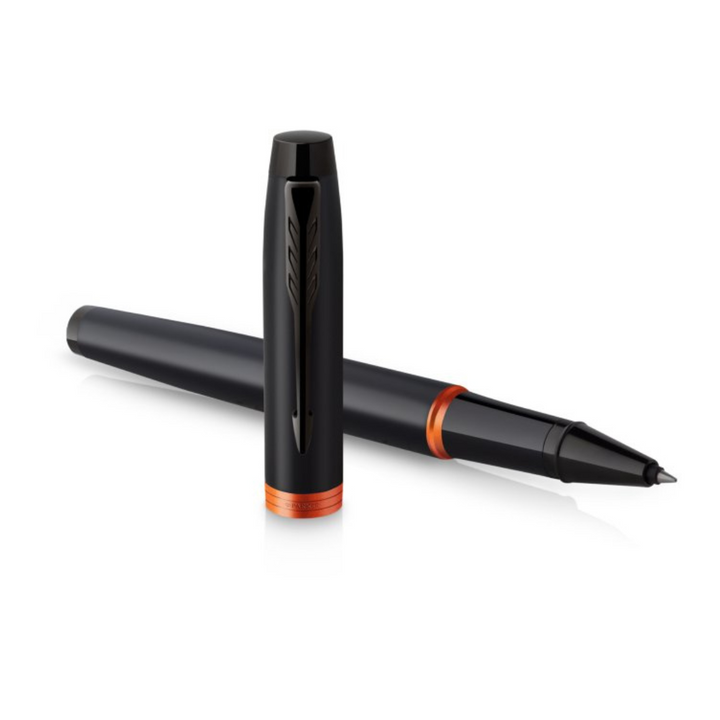Parker IM PROFESSIONALS Vibrant Ring BT in Rollerball Pen Flame Orange — Parker rollerball pen — fluid gel ink writing instrument, at Cityluxe Singapore