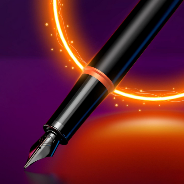 Load image into Gallery viewer, Parker IM PROFESSIONAL Vibrant Ring BT Fountain Pen Flame Orange
