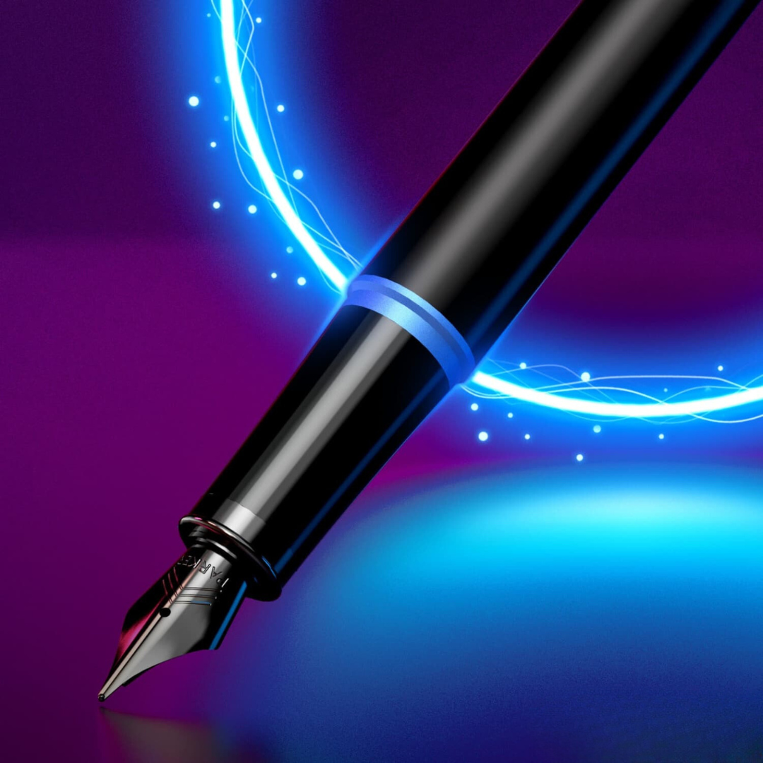 Parker IM PROFESSIONAL Vibrant Ring BT Fountain Pen Marine Blue — Parker fountain pen — precision nib writing instrument, at Cityluxe Singapore stationery store
