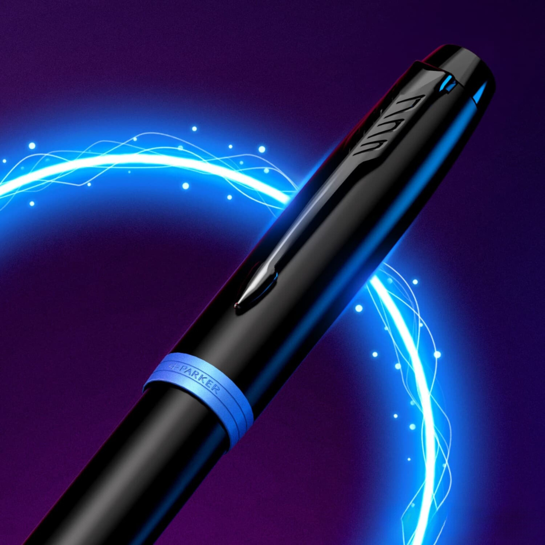 Parker IM PROFESSIONAL Vibrant Ring BT Fountain Pen Marine Blue — Parker fountain pen — precision nib writing instrument, at Cityluxe Singapore stationery store