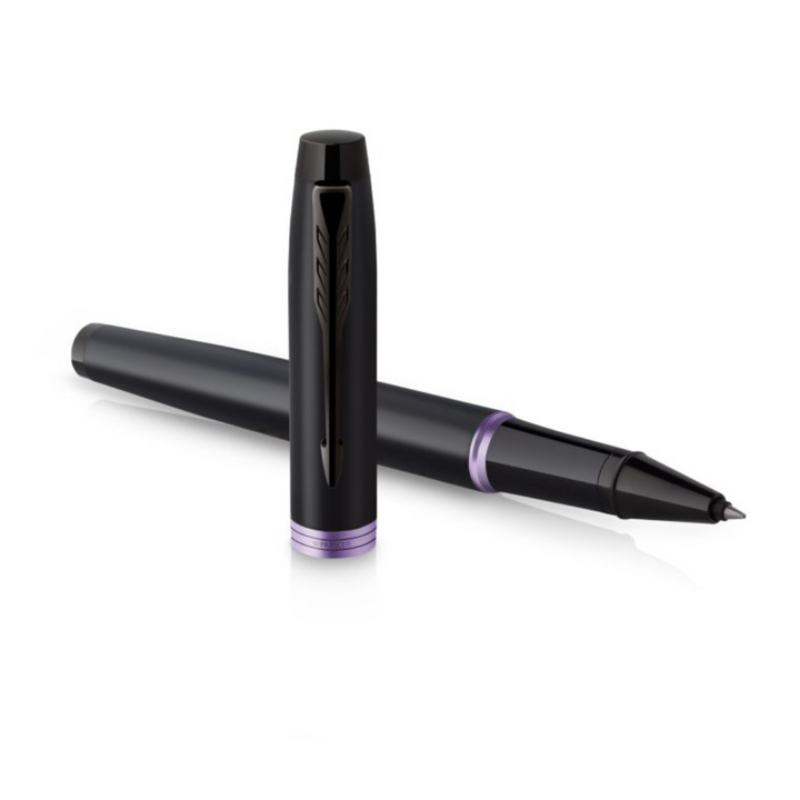 Parker IM PROFESSIONAL Vibrant Ring Rollerball Pen Amethyst Purple — Parker rollerball pen — fluid gel ink writing instrument, at Cityluxe Singapore