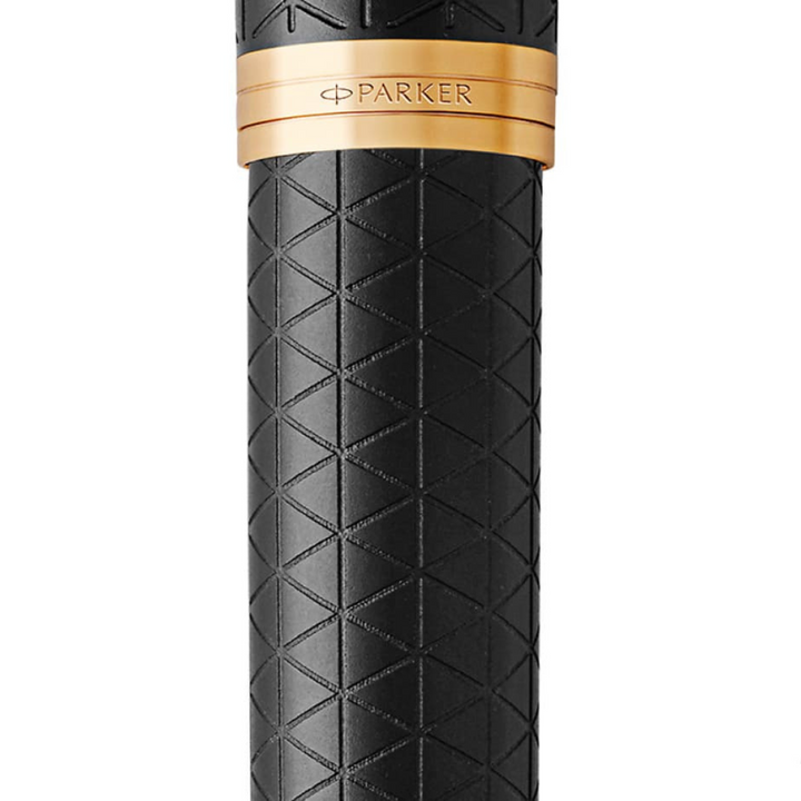 Parker IM Premium Fountain Pen in Black with Gold Trims — Parker fountain pen — precision nib writing instrument, at Cityluxe Singapore stationery store