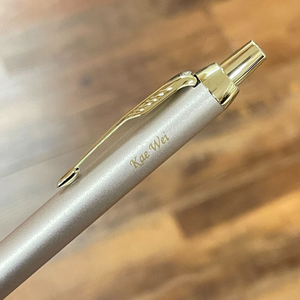 Parker IM Professional Ballpoint Pen Gift Set - Monochrome Champagne with Card Case