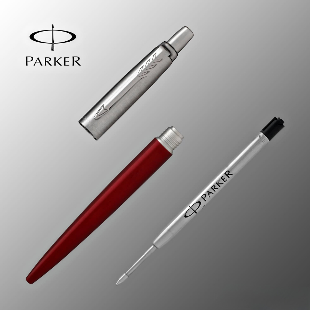 Parker Jotter Kensington Red CT Ballpoint Pen — Parker ballpoint pen — reliable smooth-writing everyday pen, at Cityluxe Singapore