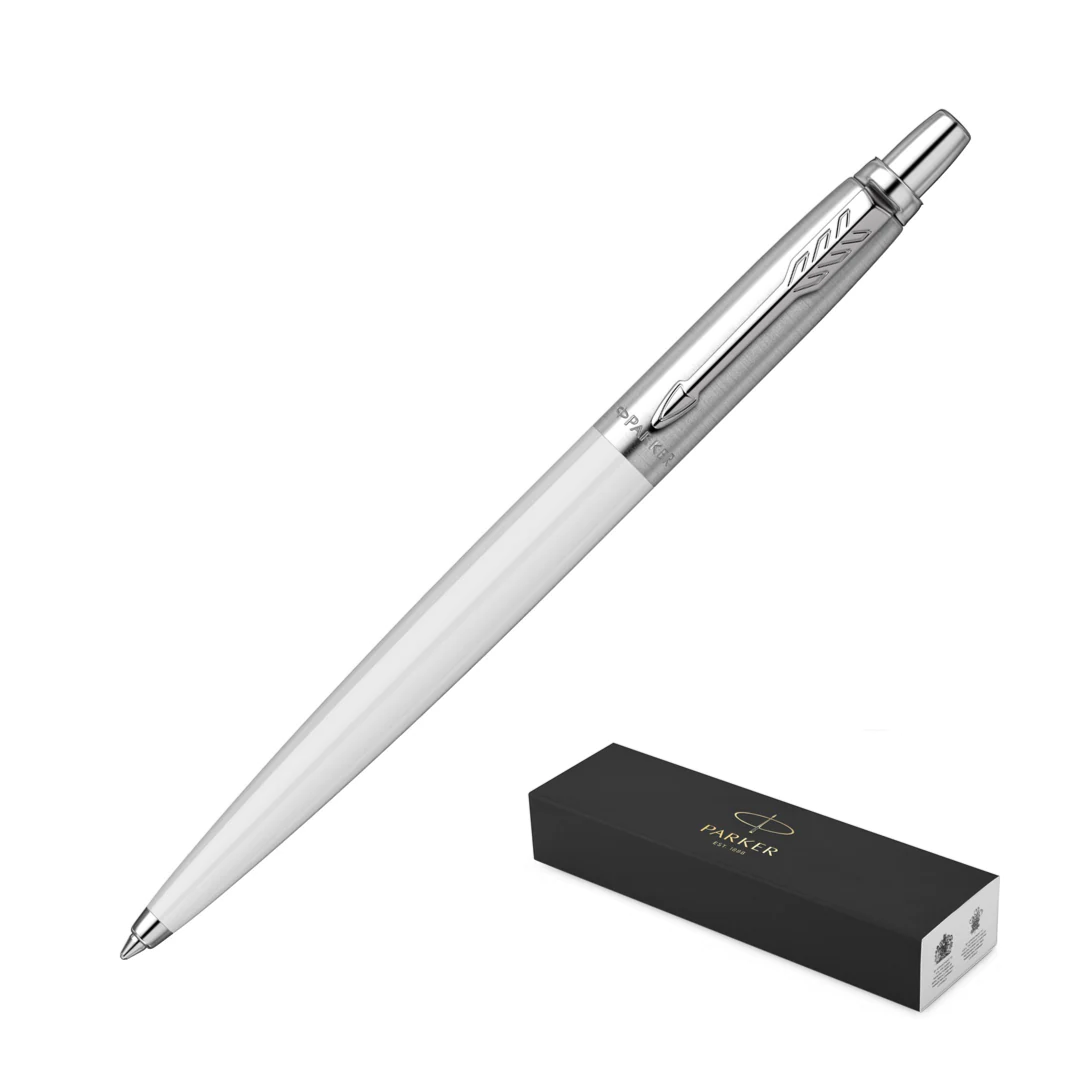 Parker Jotter Originals Ballpoint Pen in Pearl Grey — Parker ballpoint pen — reliable smooth-writing everyday pen, at Cityluxe Singapore
