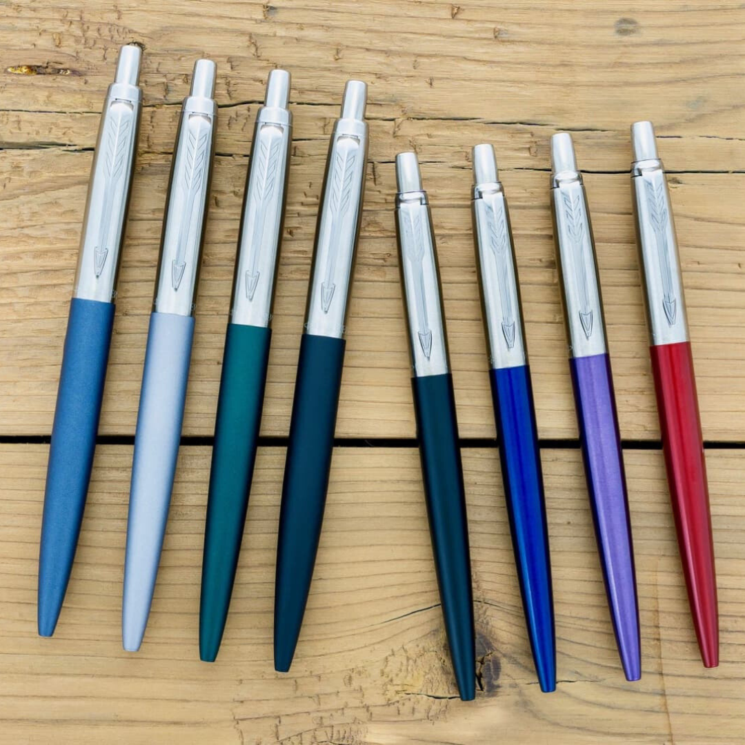 Parker Jotter Waterloo Blue CT Ballpoint Pen — Parker ballpoint pen — reliable smooth-writing everyday pen, at Cityluxe Singapore