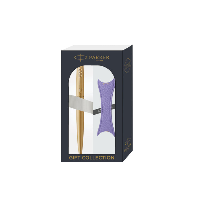 Parker Jotter XL Ballpoint Pen Gift Set - Monochrome Gold with Gold Trim with Magnetic Clip