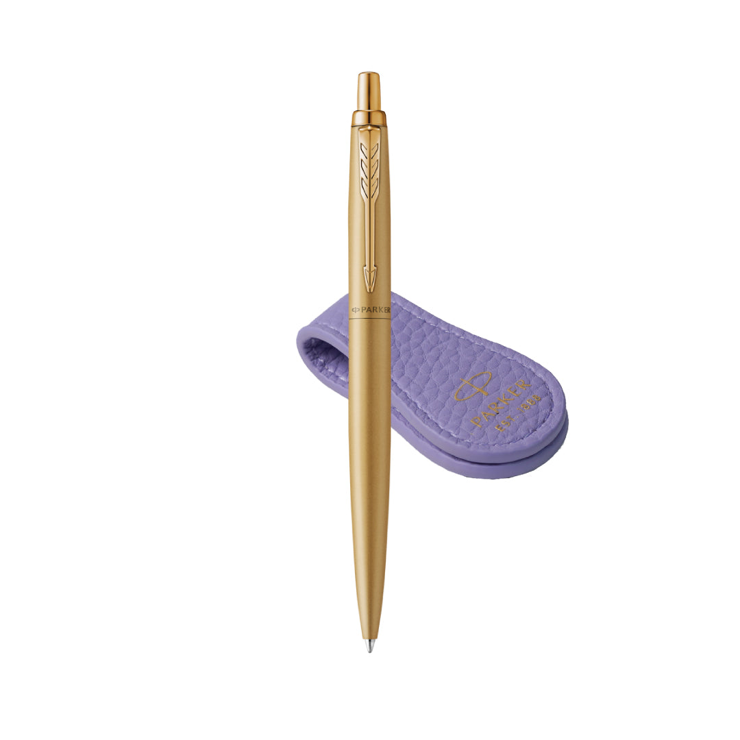 Parker Jotter XL Ballpoint Pen Gift Set - Monochrome Gold with Gold Trim with Magnetic Clip