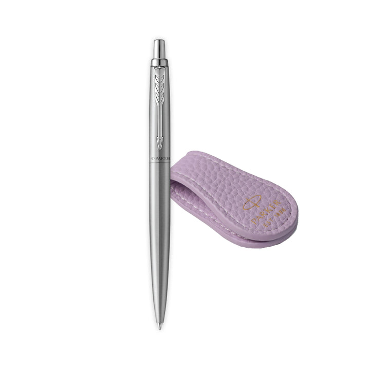 Parker Jotter XL Ballpoint Pen Gift Set - Monochrome Stainless Steel with Chrome Trim with Magnetic Clip