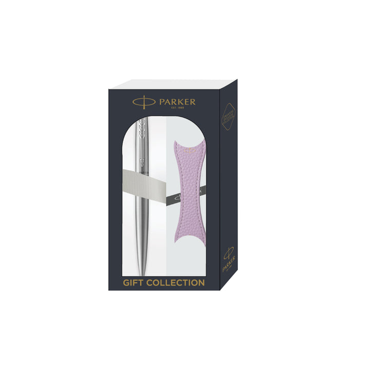 Parker Jotter XL Ballpoint Pen Gift Set - Monochrome Stainless Steel with Chrome Trim with Magnetic Clip