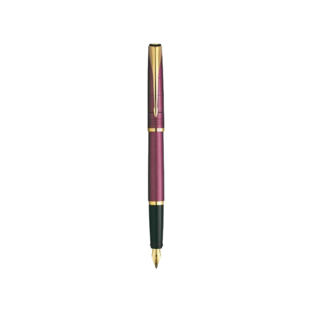 Parker Latitude 08 Garnet Red GT Fountain Pen in Medium Nib — Parker fountain pen — precision nib writing instrument, at Cityluxe Singapore stationery store