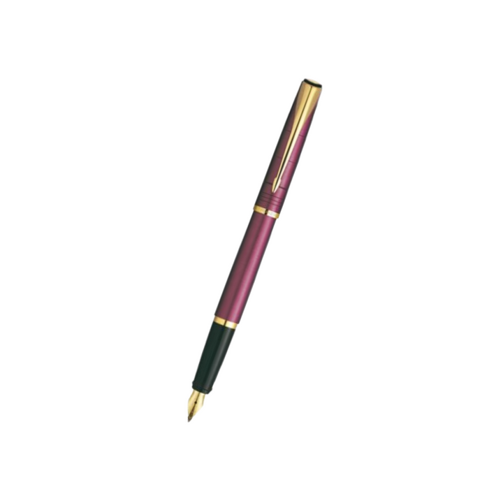 Parker Latitude 08 Garnet Red GT Fountain Pen in Medium Nib — Parker fountain pen — precision nib writing instrument, at Cityluxe Singapore stationery store