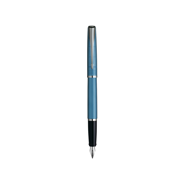 Parker Latitude Slate Blue CT Fountain Pen in Medium Nib — Parker fountain pen — precision nib writing instrument, at Cityluxe Singapore stationery store