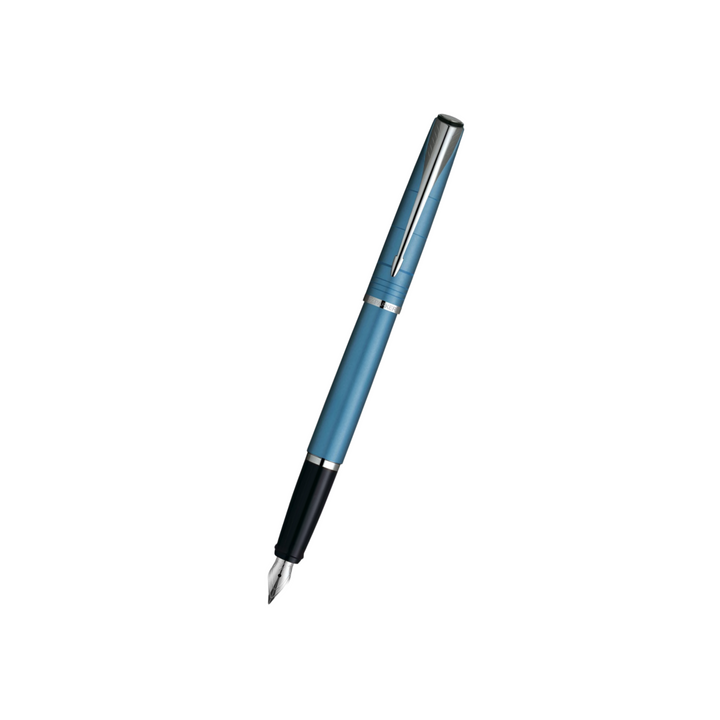 Parker Latitude Slate Blue CT Fountain Pen in Medium Nib — Parker fountain pen — precision nib writing instrument, at Cityluxe Singapore stationery store