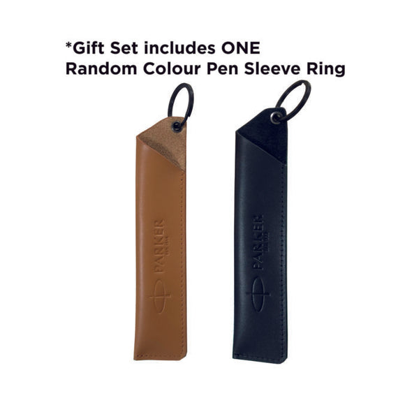 Load image into Gallery viewer, Parker Giftset Jotter XL Grey Core GT BP w/Leather Pen Sleeve Ring
