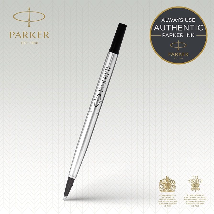 Parker Quink Rollerball Pen Refill - Medium Black (0.7mm)