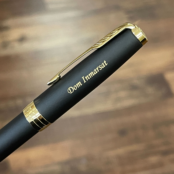 Parker Sonnet Matte Black GT Rollerball Pen — Parker rollerball pen — fluid gel ink writing instrument, at Cityluxe Singapore