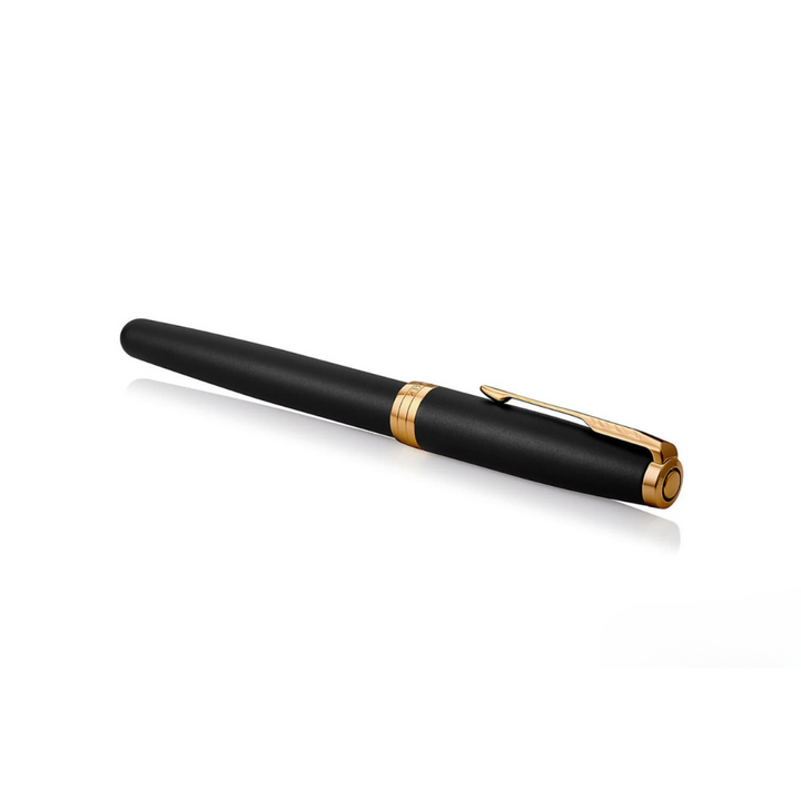 Parker Sonnet Matte Black GT Rollerball Pen — Parker rollerball pen — fluid gel ink writing instrument, at Cityluxe Singapore