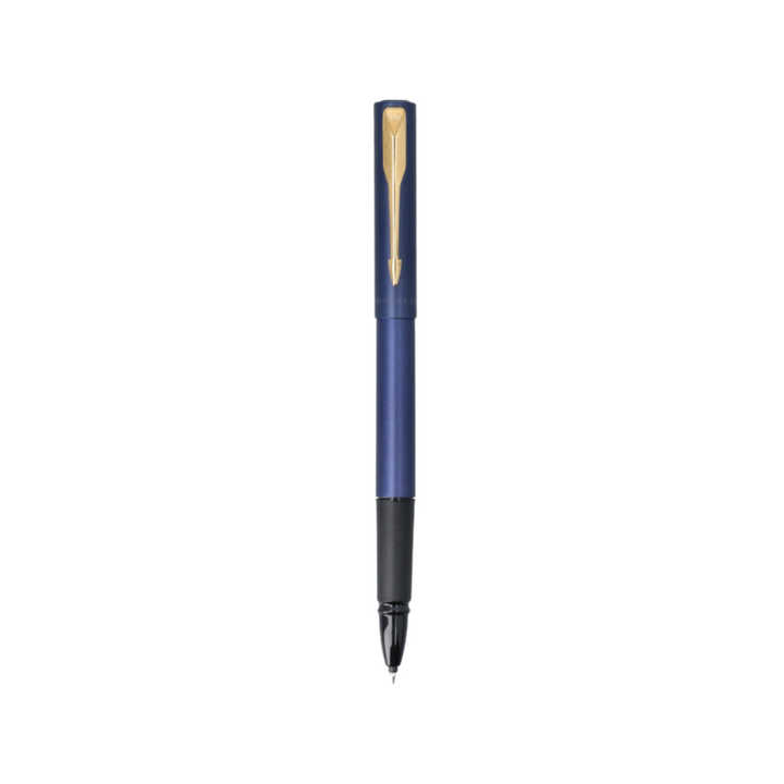 Parker Vector XL Rollerball Pen in Dark Blue with Gold Trim — Parker rollerball pen — fluid gel ink writing instrument, at Cityluxe Singapore