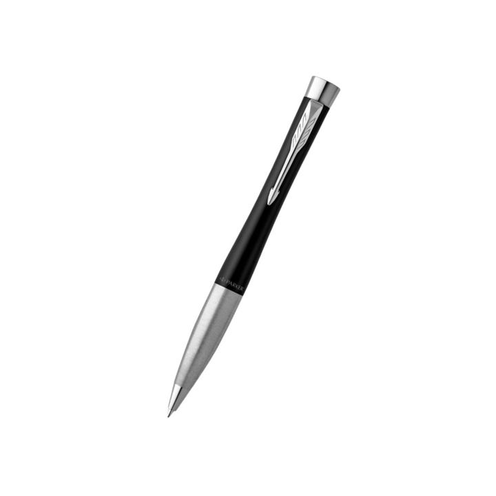 Parker Urban Twist Muted Black Chrome Trim Ballpoint Pen — Parker ballpoint pen — reliable smooth-writing everyday pen, at Cityluxe Singapore