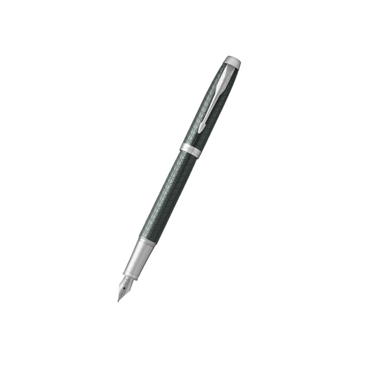 Parker IM Premium Fountain Pen in Pale Green with Chrome Trims — Parker fountain pen — precision nib writing instrument, at Cityluxe Singapore stationery store