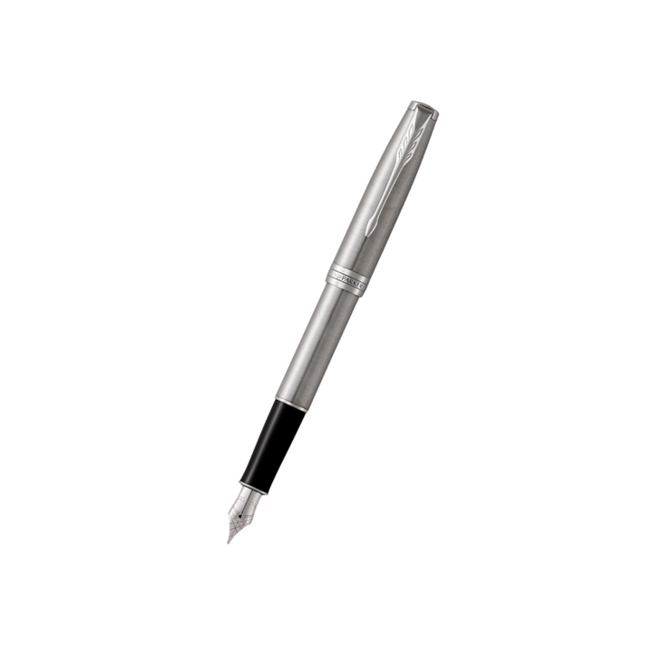 Parker Sonnet Stainless Steel CT Fountain Pen — Parker fountain pen — precision nib writing instrument, at Cityluxe Singapore stationery store