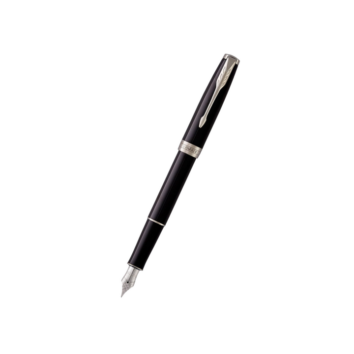 Parker Sonnet Lacquer Black CT Fountain Pen — Parker fountain pen — precision nib writing instrument, at Cityluxe Singapore stationery store