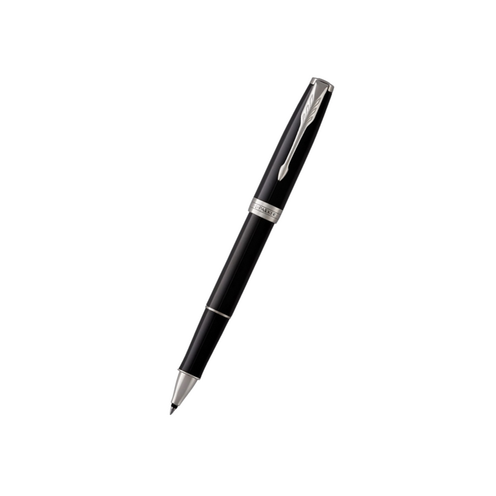 Parker Sonnet Lacquer Black CT Rollerball Pen — Parker rollerball pen — fluid gel ink writing instrument, at Cityluxe Singapore