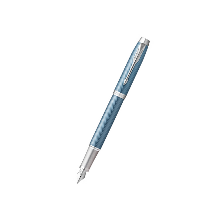 Parker IM Premium Fountain Pen - Blue Grey with Chrome Trims