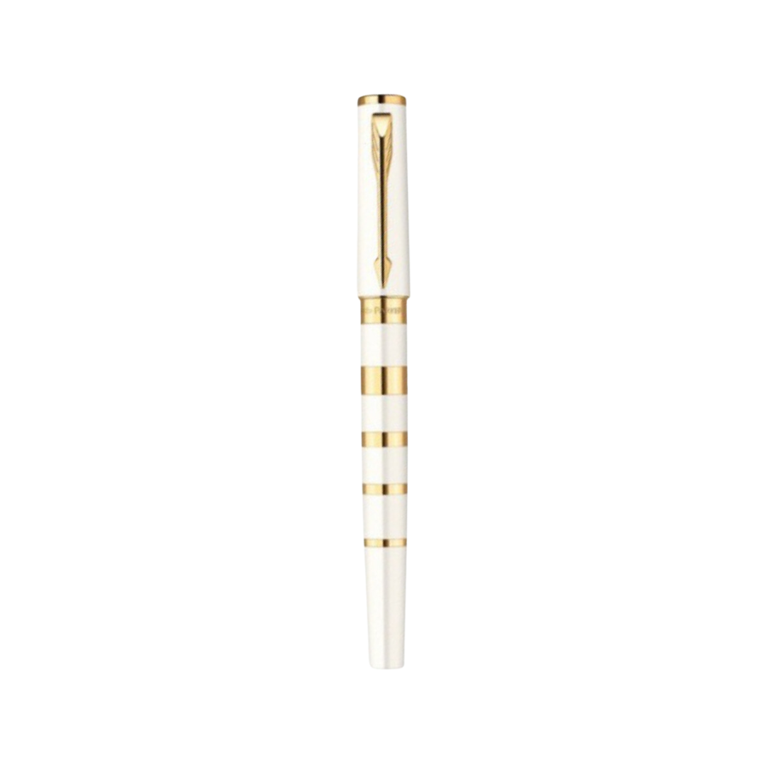 Parker Ingenuity Small Pearl &amp; Metal Gold Trim 5th Technology Pen — Parker stationery item — premium stationery and lifestyle, at Cityluxe Singapore