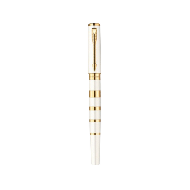 Parker Ingenuity Small Pearl &amp; Metal Gold Trim 5th Technology Pen — Parker stationery item — premium stationery and lifestyle, at Cityluxe Singapore