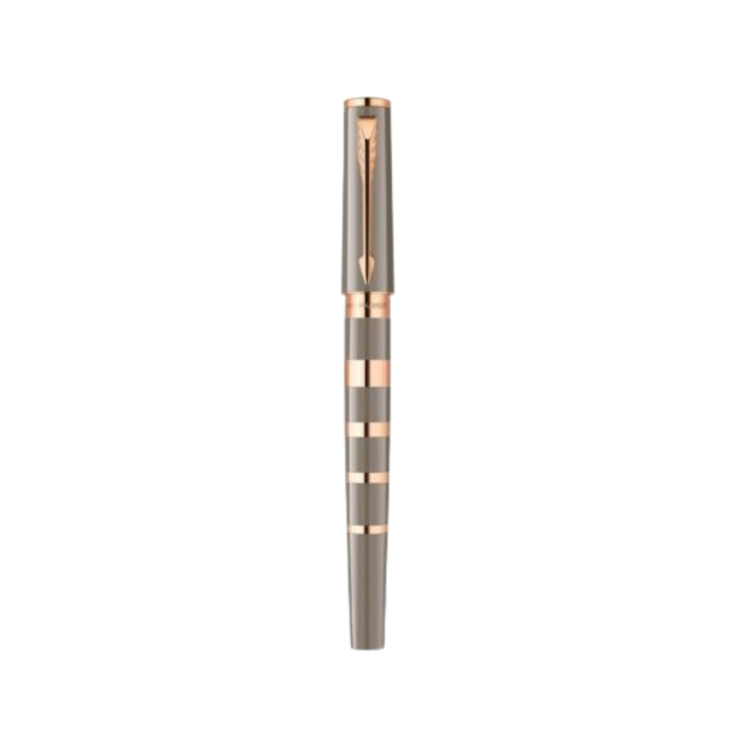 Parker Ingenuity Small Taupe &amp; Metal Pink Gold Trim 5th Technology Pen — Parker stationery item — premium stationery and lifestyle, at Cityluxe Singapore