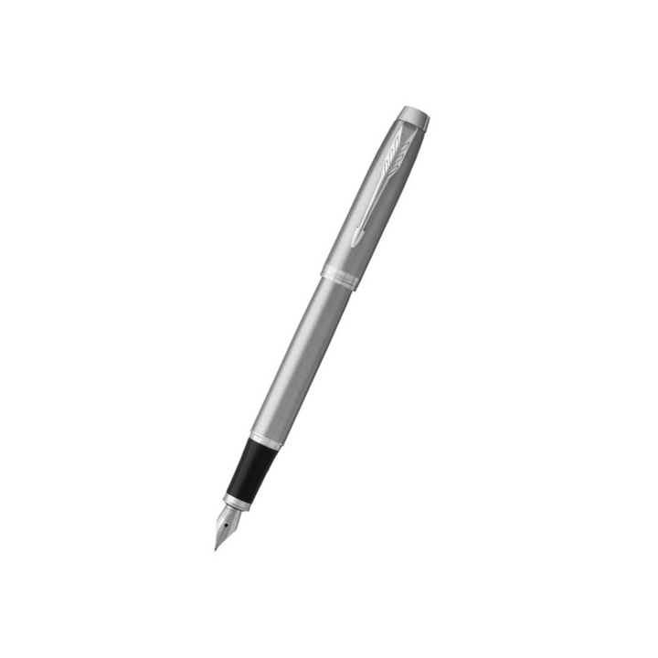Parker IM Essential Stainless Steel CT Fountain Pen in Medium Nib — Parker fountain pen — precision nib writing instrument, at Cityluxe Singapore stationery store