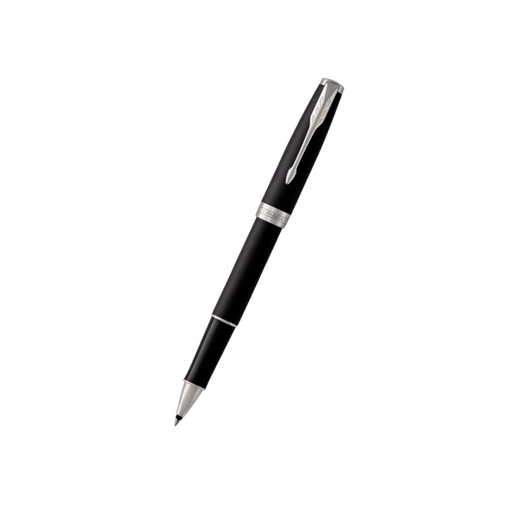Parker Sonnet Matte Black CT Rollerball Pen — Parker rollerball pen — fluid gel ink writing instrument, at Cityluxe Singapore