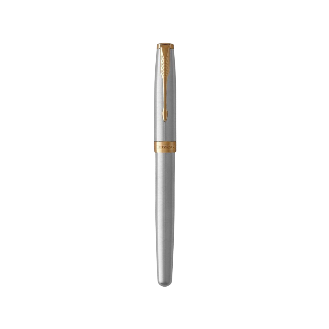 Parker Sonnet Stainless Steel GT Rollerball Pen — Parker rollerball pen — fluid gel ink writing instrument, at Cityluxe Singapore