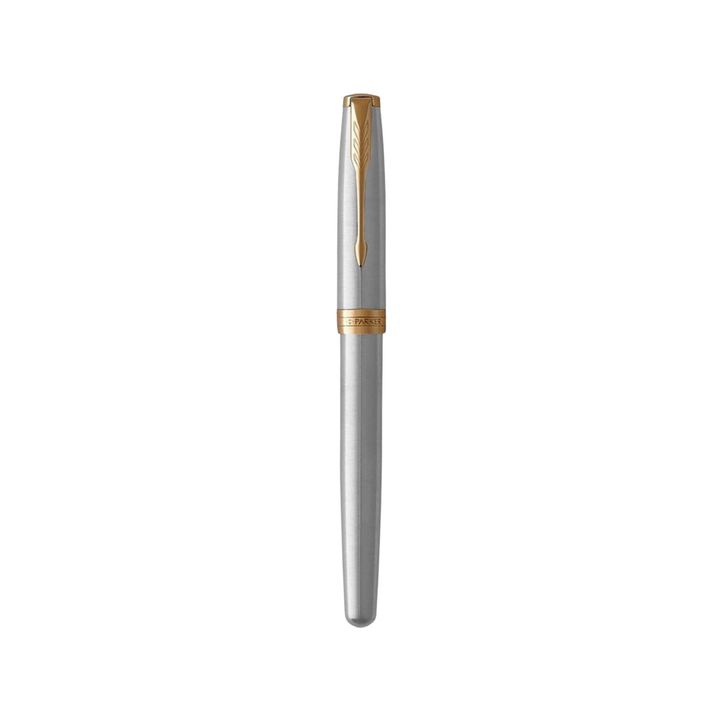 Parker Sonnet Stainless Steel GT Rollerball Pen — Parker rollerball pen — fluid gel ink writing instrument, at Cityluxe Singapore