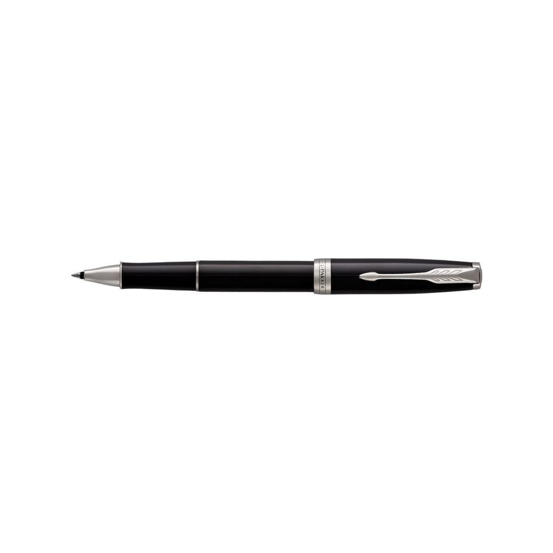 Parker Sonnet Lacquer Black CT Rollerball Pen — Parker rollerball pen — fluid gel ink writing instrument, at Cityluxe Singapore